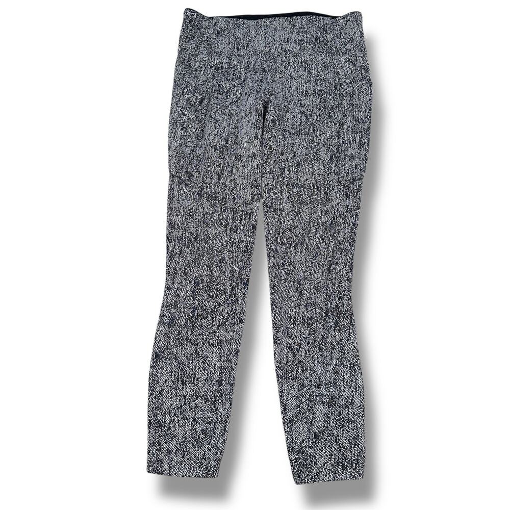 Lululemon Run On Tight Leggings Women’s 8 Black White Power Luxtreme Denim Twill